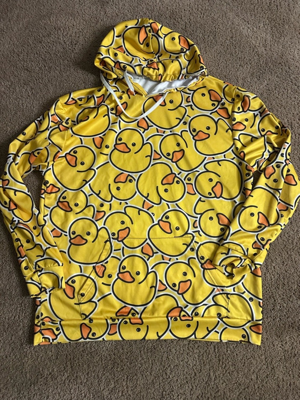 Amazon Yellow Rubber Duck Print Hoodie Sweatshirt